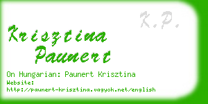 krisztina paunert business card